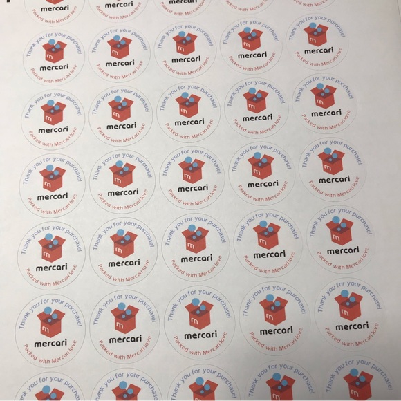 20 pages thank you mixed stickers Poshmark and Mercari - Picture 16 of 16